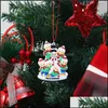 Festivo Partido Suprimentos Home Gardendiy Nome Desejos Decorações De Natal Soft PVC Xmas Boneco De Neve Pingente Drop ENTREGA 2021 SMWLH