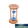 3 Mins Glass&Wood Sand Clock Frame Sandglass Hourglass For Living Classroom Handmade Home Kitchen Timer