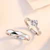 Love Life S925 Sterling Silver Couple Ring A Pair of Men and Women Wedding Ring Niche Design Valentine039s Day Gift3945896