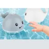 Kids Baby Cute Cartoon Whale Floating Spraying Water Bath Toys Spout Spray Shower Bathing Swimming Bathroom Toy 210712