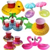 Party Decoration Floating Cup Holder Swim Ring Water Toys Party Beverage Boats Baby Pool Uppblåsbara dryck Holder Bar Beach Coasters 1108