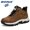 Bona Boys Girls Moda Trampki Dzieci Szkoły Sportowe Trenerzy Syntetyczne Skórzane Kid Casual Skate Stylowe Designer Buty Comfy 211022