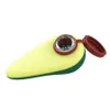 tobacco pipe Avocado Pipes silicone material with glass bowl oil rig wax burner length 3.9"