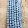 Andra Blå Malaysiska Jades Bead, Natur Sten Smooth Round Pärlor 15 "Strand 6 8 10mm Välj storlek för smycken Making My1415