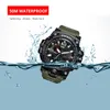 Smael Marke Männer Sportuhren Dual Display Analoge digitale LED Elektronische Quarz Armbanduhren Wasserdichte Schwimmen Militäruhr