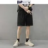 KAPMENTS Hommes Casual Shorts rayés Summer Mens Harajuku 5 couleurs Sweat noir Mode coréenne Running 210716