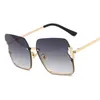 Sunglasses Sunglasses Half Frame Luxury Women Pearl Square Fashion Shades UV400 Vintage Glasses T2201293