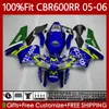 Carénages de moulage par injection bleu Movistar pour HONDA CBR 600RR 600F5 600CC 2005-2006 Corps 72No.10 CBR600 CBR 600 CC F5 RR F 5 2005 2006 CBR600F5 CBR600RR 05 06 Carrosserie OEM