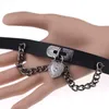 Sexy Vegan Choker Punk Harajuku Goth Воротник Цепное ремень Ожерелье PU Кожаный Chocker Collage Cosplay Club Party Festival Ювелирные Изделия Chokers