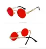 Lunettes de soleil Personnalité Cadre Round Fashion Metal Grasses Men's Literary Style Eyewear