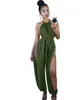 Outono Sexy Jumpsuit Mid-side cintura oco europeu e americano temperamento