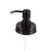 Hoge kwaliteit orb afwerking roestbewijs 304 rvs zeep pomp deksel DIY Mason pot ronde top zeep dispenser - geen potten