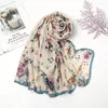 Blumendruck Schal Frauen Hijabs Baumwolle Viskose Damen Schals Mode muslimische Turbane