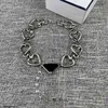 Moda Moda Biżuteria Czarny Trójkąt Trójkąt Łańcuch Różowy Wisiorek Szczęście Punk Design Hip-Hop Choker Mężczyźni Unisexb5bu