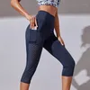 Yoga Outfit Sexy High Waist Leggings Pants Women Seamless Sweat Proof Fitness Hip Sport Biker Shorts Whith Pocket