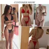 2020 Brasilianischer Micro-Bikini-Tanga Extreme Bandage Sexy Badeanzug Weibliche Badegäste Push-up High Cut Bademode Frauen Badeanzug Neue Y0820