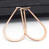 Hoop & Huggie FIREBROS 2021 Korean Fashion Stainless Steel Earrings Women Irregular Unusual Big Earring Gold Silver Color