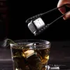 304 Stal nierdzewna Kostka wielokrotnego użytku chłodzące kamienie do whisky Wino Utrzymuj swój napój Metalowa Whisky Czerwone Wino Chłodzenie Barware T2I51764