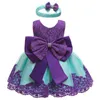 Noworodek Baby Girls Princess Dress 2021 Wedding Party Boże Narodzenie Kids Sukienki Dla Baby 1st Urodziny Suknia Cekiny Niemowlę Vestidos G1129