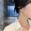 New Trendy Love Pearl Stud Inlaid Dazzling Zircon Ear studs Charm Lady Earrings Jewelry Unusual Gifts For Women girls