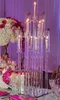 Świeczniki akrylowe 9 głów świeczniki świeczniki ślubne stojak na kwiaty świecznik do dekoracji stołu centralnego