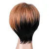 Short Bob Synthetic Wig Ombre Color perruques de cheveux humains Simulation Human Remy Hair Wigs For Women WIG-312