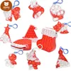 Giocattolo sensoriale Giocattoli di decompressione Push its Pops Fidget Serie di Natale Bambini Bubble Music Portachiavi Babbo Natale Gingerbread Man Albero Farfalla