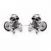 Boucles d'oreilles tête de mort en acier inoxydable Punk Hip Hop Rock boucles d'oreilles clous pour hommes femmes mode bijoux Will et Sandy