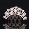 Handmade Rhinestones Crystal Freshwater Pearls Flower Wedding Hair Comb Bridal Headpiece Accessories Women Hairpins Jewelry Clips & Barrette