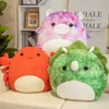 2021 Squishy 25cm plush Pillow Cartoons stuffed animalsrabbits unicorns crabs bees butterflies koalas triceratops soft plu2740113