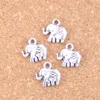 84PCS Antik Silver Bronze Plated Elephant Flower Charms Pendant DIY Halsband Armband Bangle Fynd 12 * 12mm