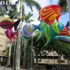 2 PCS / Pacote personalizado 1.5M Balão tropical inflável gigante do peixe com 16 cores mudou a luz LED para a decoração do palco