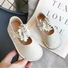 fashion Girls soft sole princess shoes spring Children's non-slip Soft bottom flat Baby leather casual X0703