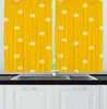yellow white kitchen curtains