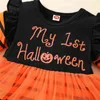 Prowow Benim İlk Cadılar Bayramı Bebek Kız Kostüm Pacthwork Bebek Tulum Çizgili Doğan Tulum Çocuklar Kızlar için Giyim Dantel Elbise 211101