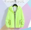 S-7XL Plus Größe Jacke Frauen Sommer Mode Langarm Mantel Reißverschluss Taschen Casual Outwear Mantel Reflektieren Leichte Jacken 210914