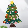 DIY Felt vägg hängande julgran heminredningar konstgjorda Xmas Trees Shop Festival Decor Santa Claus Snowman Ornaments BH4978 TYJ