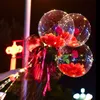 カラフルな輝くバルーンローズブーケ透明ボボボールローズバレンタインデーギフト誕生日パーティー結婚式の装飾風船673 S2
