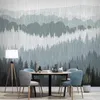 Papéis de parede personalizados abstratos pinheiros florestas tv cenário de tv