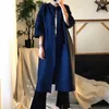 DEAT plissé manteau femmes sept manches style chinois boucle conception poche ample solide été mode vestes AR768 210812