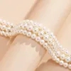 Elegant Multilayer White Imitation Pearl Necklace for Women Wedding Bridal Clavicle Chain Charm Fashion Jewelry Collar