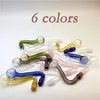 colorful 10mm Male joint glass bowls Pyrex Glass Oil Burner Pipe Tobacco Bent Bowl Hookah Adapter Thick Bong Pipes clear blue green pink Smoking Shisha Tube wholesale