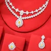 Earrings & Necklace Kellybola Noble Exclusive Exquisite Pendant Bangle Ring 4PCS Dubai Bride Wedding Engagement Zircon Jewelry Set