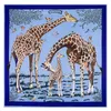 Pobing 100% Twill Silk Donne Sciarpa Euro Design Foresta Animale Giraffa Stampa Stampa Necricigiario di alta qualità Lady Foulard Square Bandana Q0828