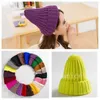 Unisex Woolen Hat Party Favor Solid Ciepłe Miękkie Dzianiny Kapelusze Mężczyźni Czapki Zimowe Dziewczyna Paski Spiczasty Curling Cap 20 Kolory T9i001640