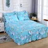 3pc/set Bedding Household 1 Bed Skirt + 2 Pillowcase Mattress Protective Case Dust-proof Stain Resistant Bed Sheet F0048 211007