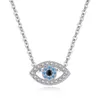 KALETINE Fashion Charm 925 Sterling Silver Necklace Luck Turkey Blue Choker For Women 210721
