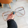 Różowe Okulary Okulary Vintage Marka Designer Square Sun Okulary Oversize Odcienie Dama Duża Rama Okulary Korea Mody Ramki