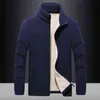 Mens Tjock Fleece Jackor Outwear Sportkläder Ullfodral Varma Coats Man Termal Vinter Plus Storlek M- 9XL 211217