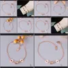 Strands Bracelets Jewelrysmall cintura pulseira para irmã Moda elegante Mulher Gift Gift Rose Gold Color Titanium Steel Jewelry Birthday Wedd